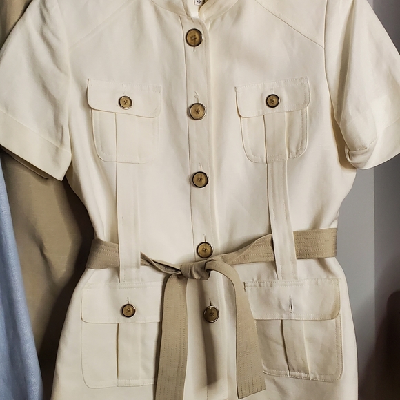 Linen Calvin Klein Ladies skirt suit Size 6P - Picture 10 of 12